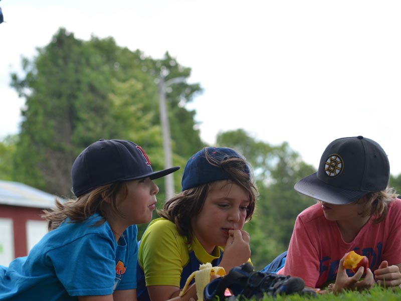 Relaxing in the shade under a tree is one of the best parts of summer, arguably. Mud City campers have plenty of time to hang out and be kids; it's not all fun and games!