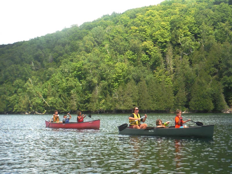 Check out these campers hanging out in the canoe in the Northeast Kingdom of Vermont. 
